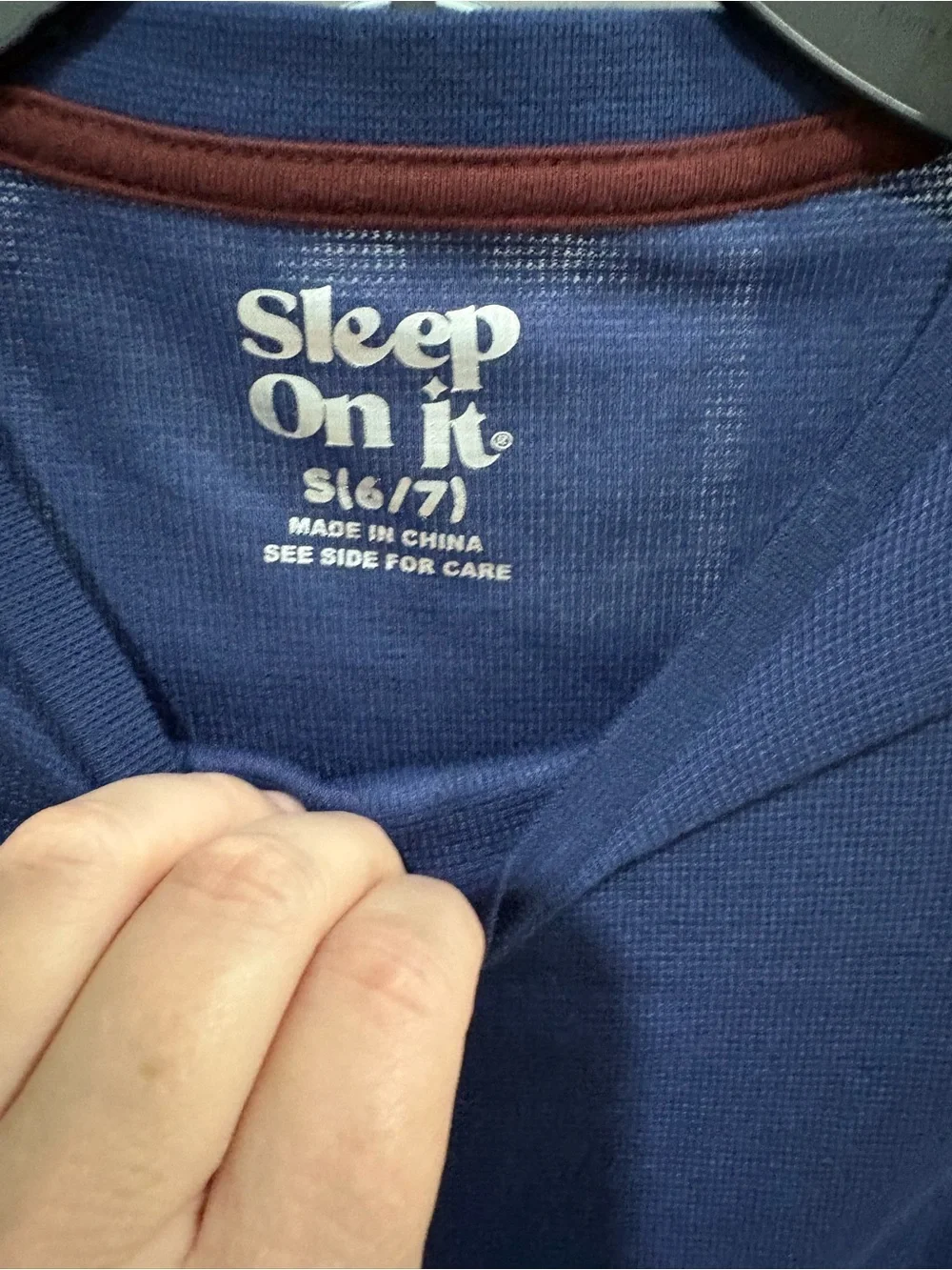 Sleep On It Navy Top with Red & Blue Plaid Pajama Pants